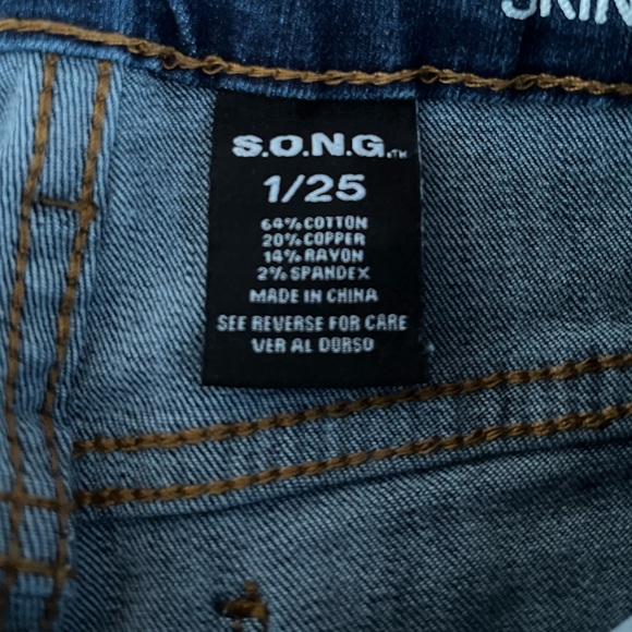 High Rise Denim Stretch Jeans | S.O.N.G Curvy Full Length Jeans Pants - Picture 7 of 7